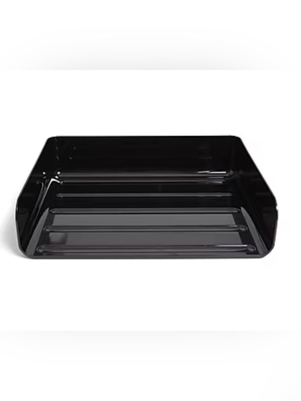 2 Pack - TRU RED Black Stackable Desk Tray